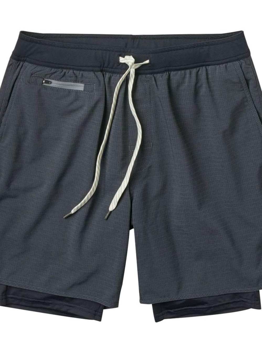 Vuori Stockton Shorts XXL Charcoal Gray Compression Lined 4-Way Stretch Gym Run